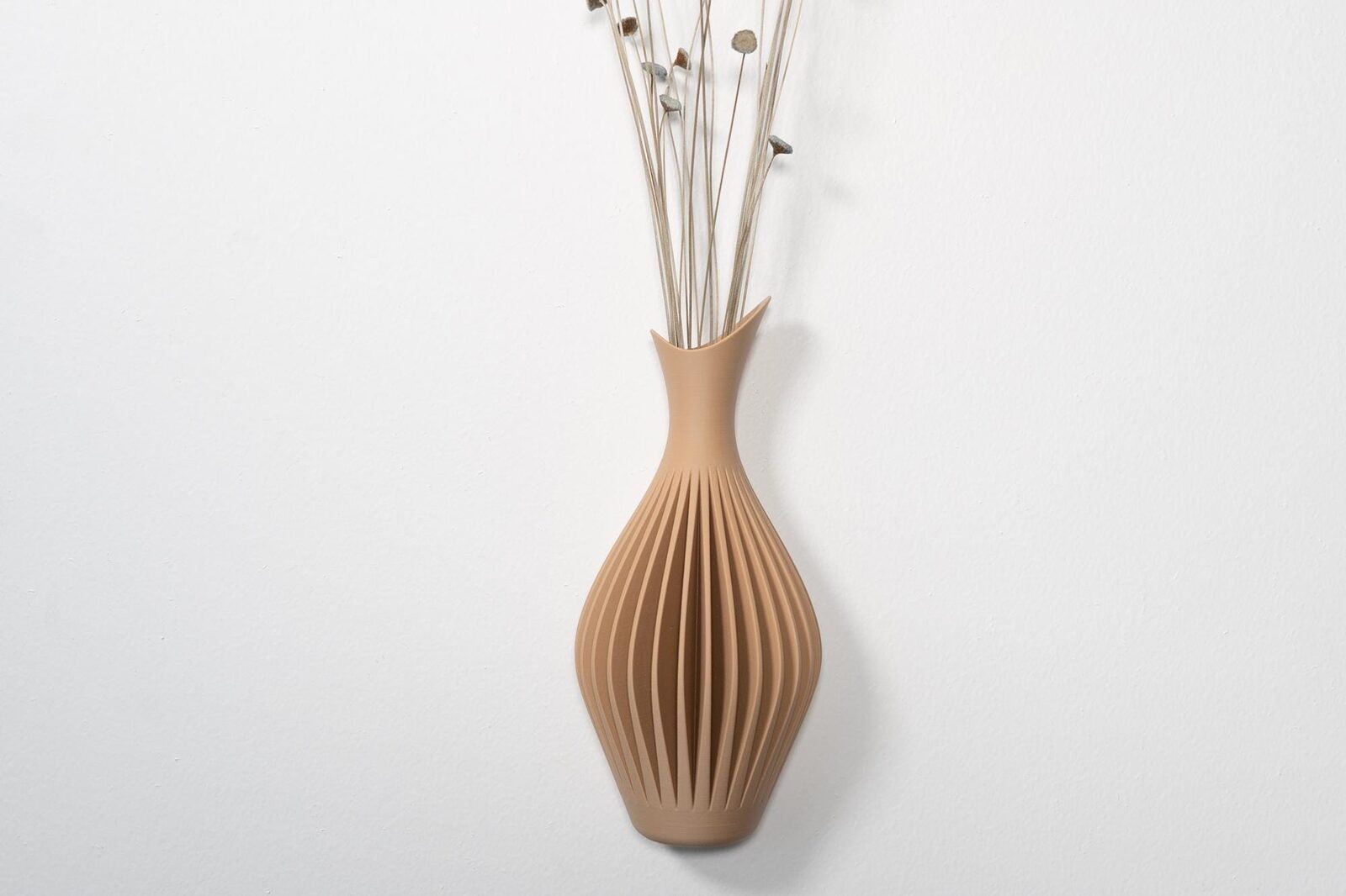 Japandi Ribbed Wall Vase