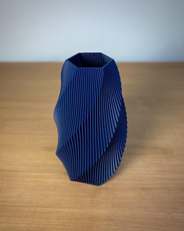 il_fullxfull.8175177760_tbdp.jpg Twisted Geometric Ribbed Flower Vase | Modern Origami Style Centerpiece | Minimalist Home Decor