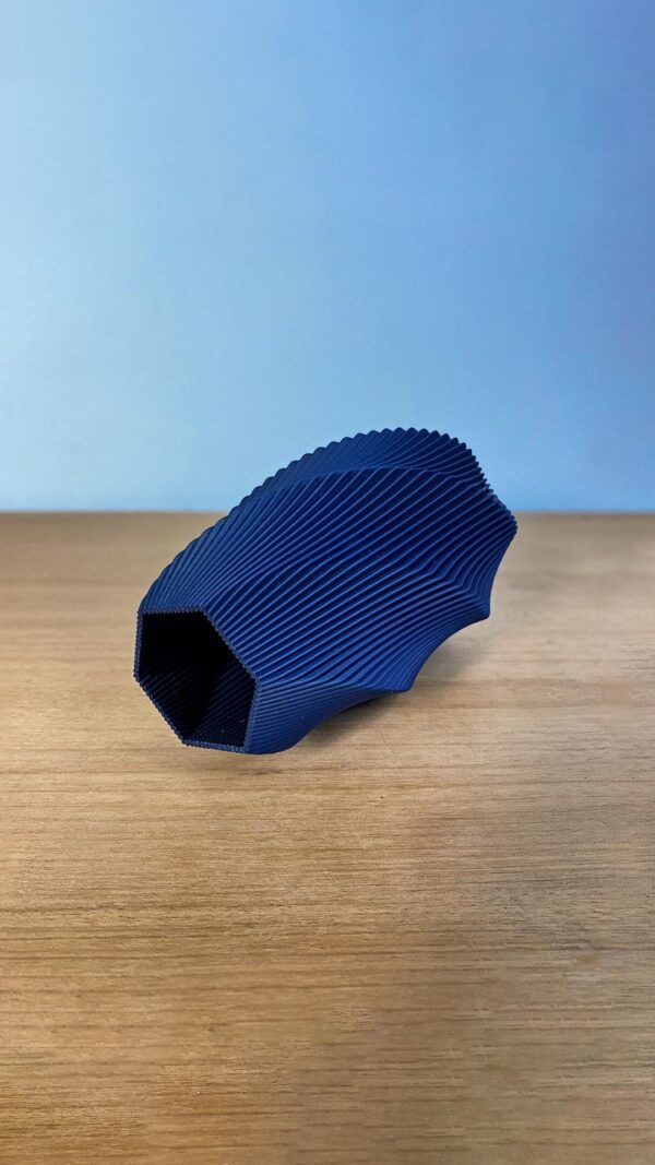 il_fullxfull.8175177846_iv7v.jpg Twisted Geometric Ribbed Flower Vase | Modern Origami Style Centerpiece | Minimalist Home Decor