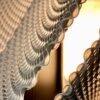 il_fullxfull.8175249696_rhkx.jpg Pendant Light Shade | Woven Mesh Sine Wave Texture | Modern Geometric Ceiling Lamp | Boho Minimalist Chandelier Lighting