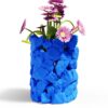 il_fullxfull.8175284596_m8xq.jpg Cobalt Blue Stacked Stone Effect Planter | Modern Eclectic Vase