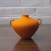 Mandarin Orange Dual Handle Vase - Modern 2-in-1 Geometric Vase Set
