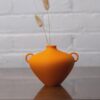 Mandarin Orange Dual Handle Vase - Modern 2-in-1 Geometric Vase Set