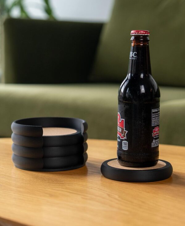 il_fullxfull.8209701522_klbg.jpg Hidden Bottle Opener Coaster Set - 3D Printed Magnetic Cap Catching Drink Mats
