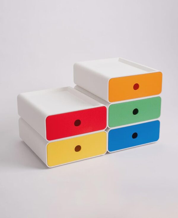 Vibrant Color Block Modular Drawers - 3D Printed Infinite Stackable Storage