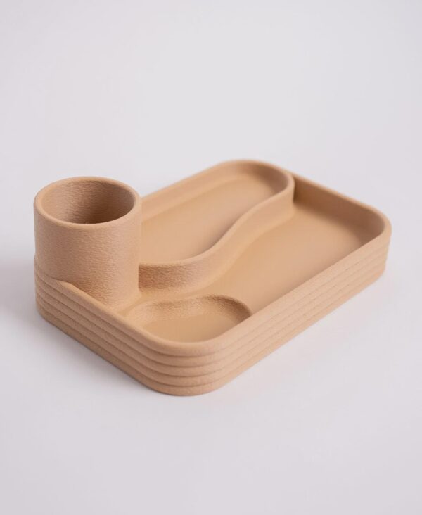 il_fullxfull.8209826438_wml6.jpg Tactile Fuzzy Skin Desk Organizer - 3D Printed Multi-Slot Pencil Holder | NextEraFab Modern Office Decor