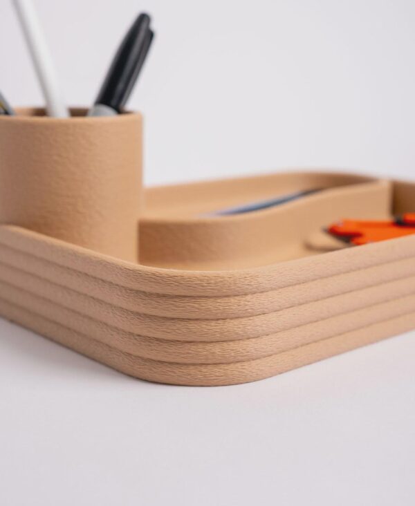 il_fullxfull.8209826440_6qgy.jpg Tactile Fuzzy Skin Desk Organizer - 3D Printed Multi-Slot Pencil Holder | NextEraFab Modern Office Decor