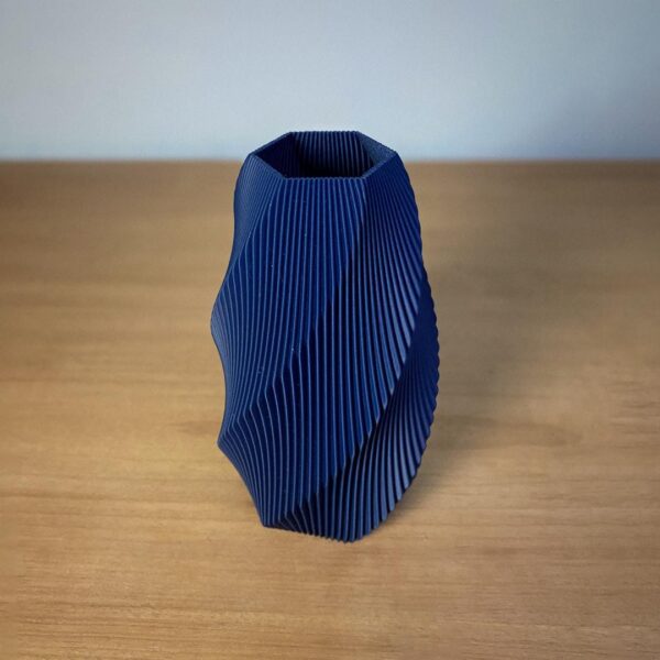 il_fullxfull.8223111949_1wn8.jpg Twisted Geometric Ribbed Flower Vase | Modern Origami Style Centerpiece | Minimalist Home Decor