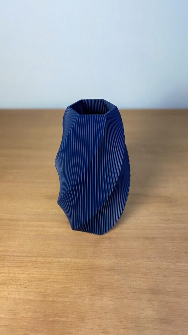 il_fullxfull.8223111973_1c73.jpg Twisted Geometric Ribbed Flower Vase | Modern Origami Style Centerpiece | Minimalist Home Decor
