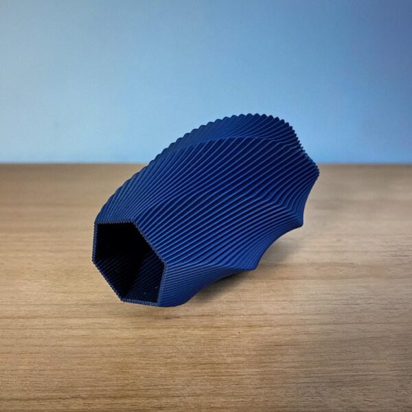 il_fullxfull.8223112051_rcfe.jpg Twisted Geometric Ribbed Flower Vase | Modern Origami Style Centerpiece | Minimalist Home Decor