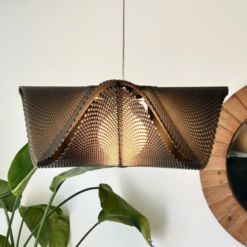 il_fullxfull.8223184019_ehvl.jpg Pendant Light Shade | Woven Mesh Sine Wave Texture | Modern Geometric Ceiling Lamp | Boho Minimalist Chandelier Lighting