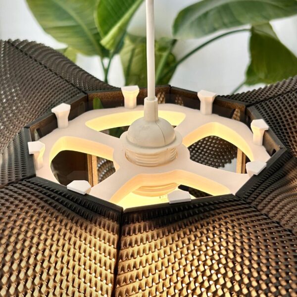il_fullxfull.8223184053_7azs.jpg Pendant Light Shade | Woven Mesh Sine Wave Texture | Modern Geometric Ceiling Lamp | Boho Minimalist Chandelier Lighting