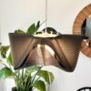 il_fullxfull.8223184097_7ca0.jpg Pendant Light Shade | Woven Mesh Sine Wave Texture | Modern Geometric Ceiling Lamp | Boho Minimalist Chandelier Lighting