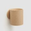 Textured Basketweave Planter: Wall Mount or Tabletop, Hidden Drip Tray