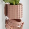 Modern Planter with Hidden Twist-Off Drip Tray | Minimalist Succulent Planter