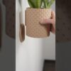 Quilted Pattern Planter with Hidden Drip Tray | Modern Textured Planter