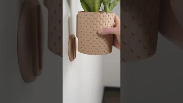 Quilted Pattern Planter with Hidden Drip Tray | Modern Textured Planter
