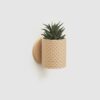 Quilted Pattern Planter with Hidden Drip Tray | Modern Textured Planter