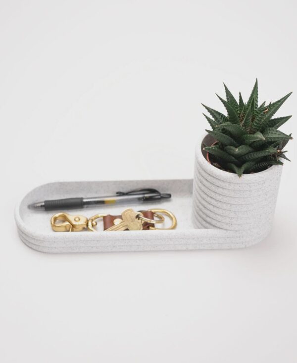 Poppy Valet Tray | Plant Pot & Desk Organizer Combo