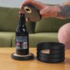 il_fullxfull.8257625051_g0tp.jpg Hidden Bottle Opener Coaster Set - 3D Printed Magnetic Cap Catching Drink Mats