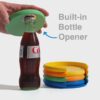 Hidden Bottle Opener Coasters with Holder Set - 3D Printed Drink Mats | NextEraFab Vibrant Modern Home Decor