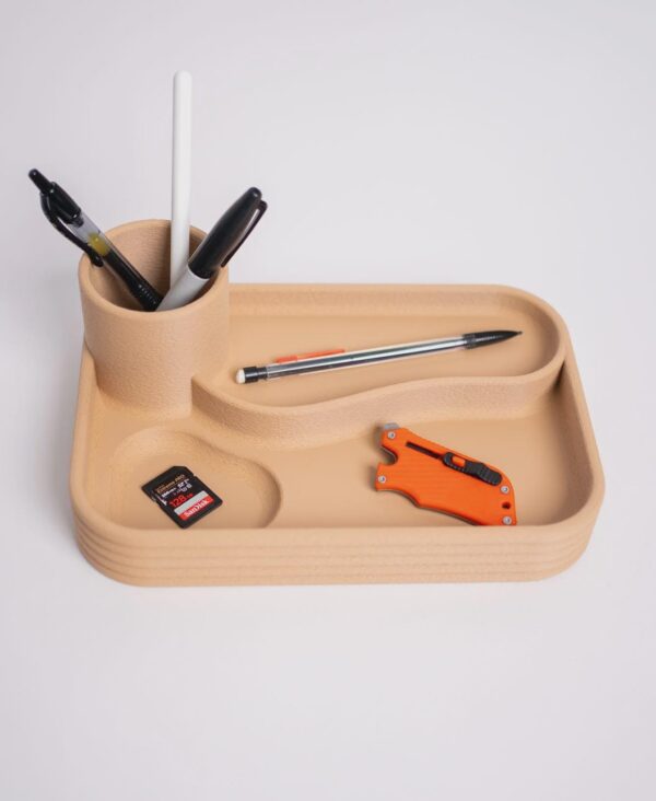 il_fullxfull.8257750525_nig9.jpg Tactile Fuzzy Skin Desk Organizer - 3D Printed Multi-Slot Pencil Holder | NextEraFab Modern Office Decor