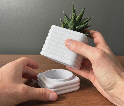 il_fullxfull.8261041528_r9o1.jpg Modern Square Planter | Hidden Drip Tray Pot