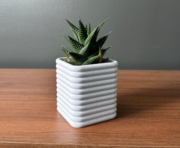 Modern Square Planter | Hidden Drip Tray Pot