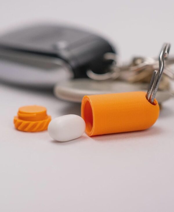 Tic Tac Holder Keychain  | Tiny Travel Pill Container