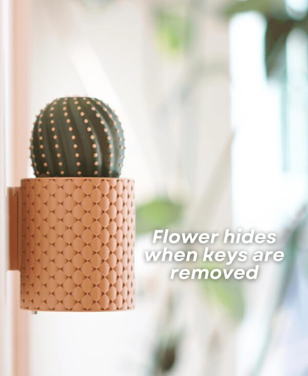 il_fullxfull.8267948363_3fj3.jpg CactiKeys Blooming Cactus Key Holder | Interactive Mechanical Wall Planter