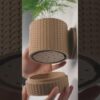 Textured Basketweave Planter: Wall Mount or Tabletop, Hidden Drip Tray