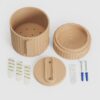 Textured Basketweave Planter: Wall Mount or Tabletop, Hidden Drip Tray