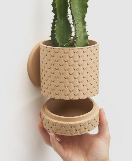 il_fullxfull.8299666647_7jsn.jpg Quilted Pattern Planter with Hidden Drip Tray | Modern Textured Planter