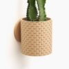 Quilted Pattern Planter with Hidden Drip Tray | Modern Textured Planter