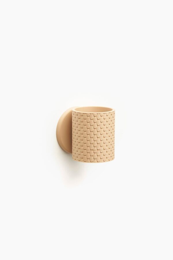 Quilted Pattern Planter with Hidden Drip Tray | Modern Textured Planter