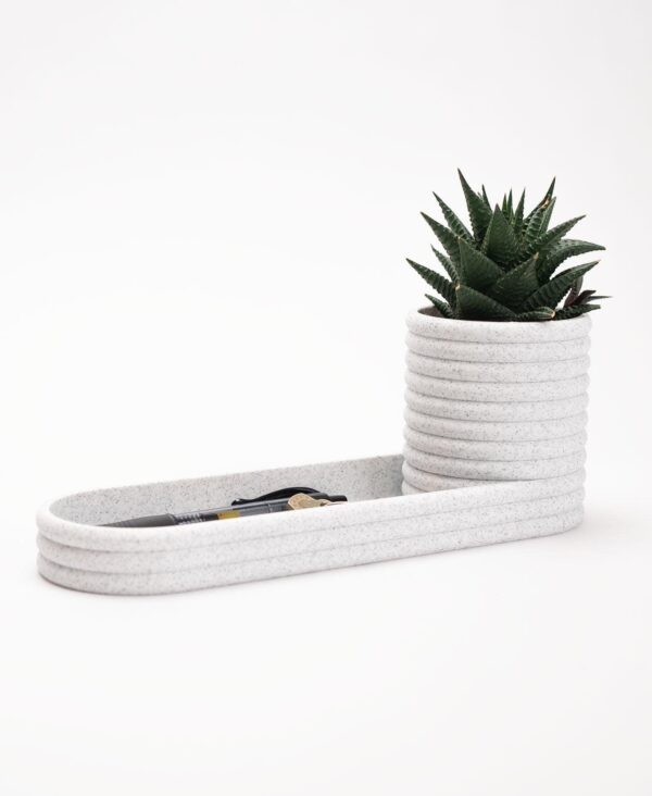 Poppy Valet Tray | Plant Pot & Desk Organizer Combo